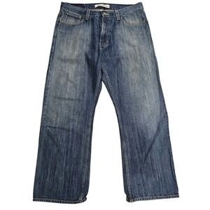 Hilfiger Brand Denim Freedom Relaxed Fit‎ Men's Jeans 35x30 Blue Cotton